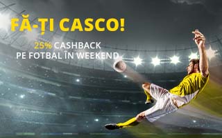 Fă-ți CASCO! 25% cashback pe fotbal